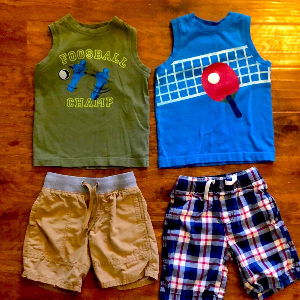 Boys 4/5 shirts and sleeveless shirts